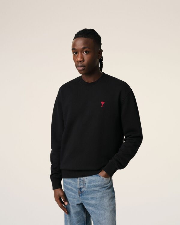 Sweatshirt Noir Ami de Coeur En Coton – Image 3