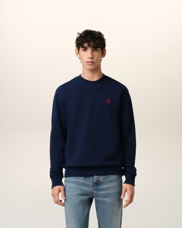 Sweatshirt Bleu Marine Ami de Coeur En Coton – Image 3