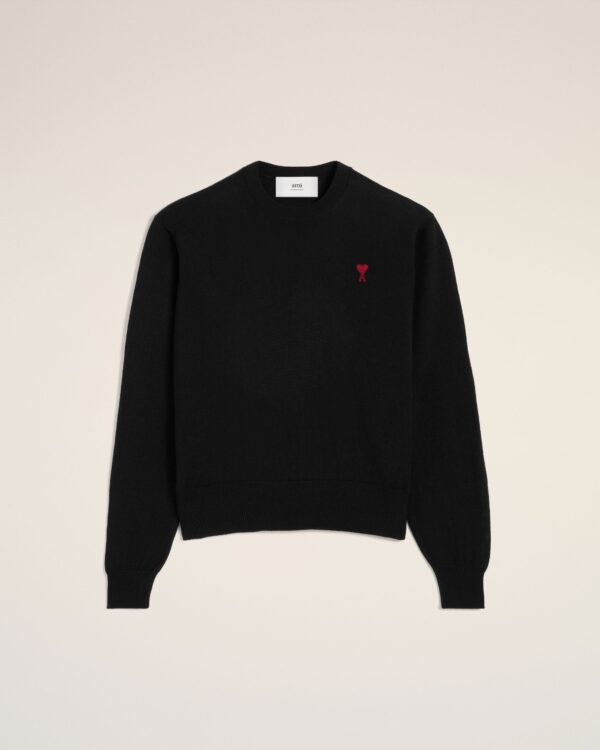 Pull Col Rond Ami de Coeur En Laine