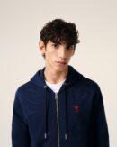 Hoodie Bleu Marine Zippé Ami de Coeur En Coton