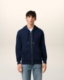 Hoodie Bleu Marine Zippé Ami de Coeur En Coton