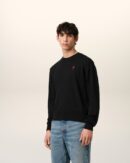 Pull Col Rond Ami de Coeur En Laine