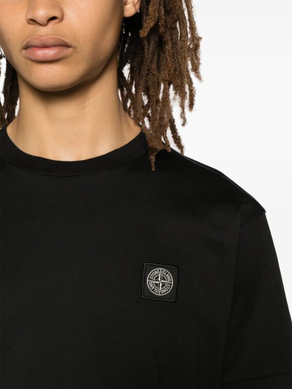 Compass-patch cotton T-shirt – Image 2