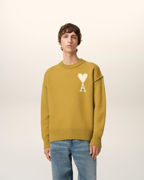 Pull Moutarde Ami de Coeur En Laine – Image 3