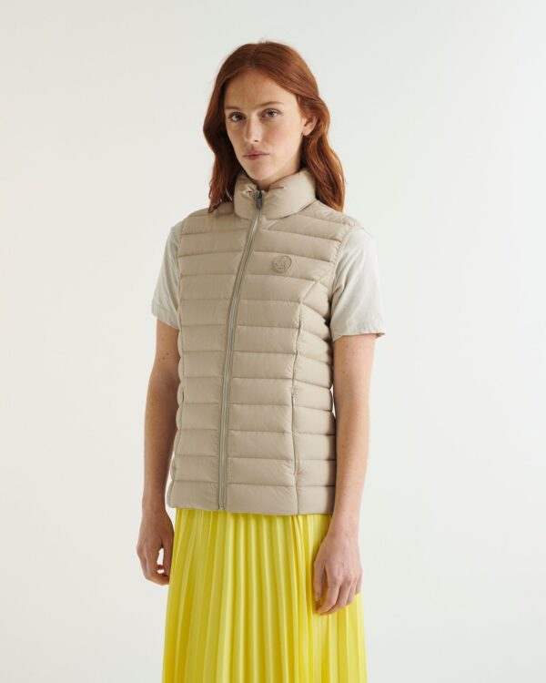 Doudoune sans manches stretch Beige Grenada – Image 2