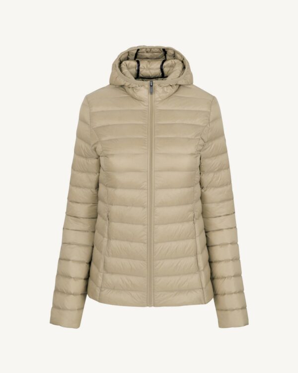 Doudoune légère à capuche Beige Cloe