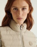 Doudoune sans manches stretch Beige Grenada