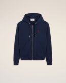 Hoodie Bleu Marine Zippé Ami de Coeur En Coton