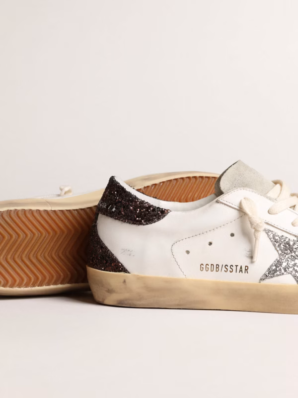 Super-Star avec étoile argentée et contrefort à paillettes marron – Image 4