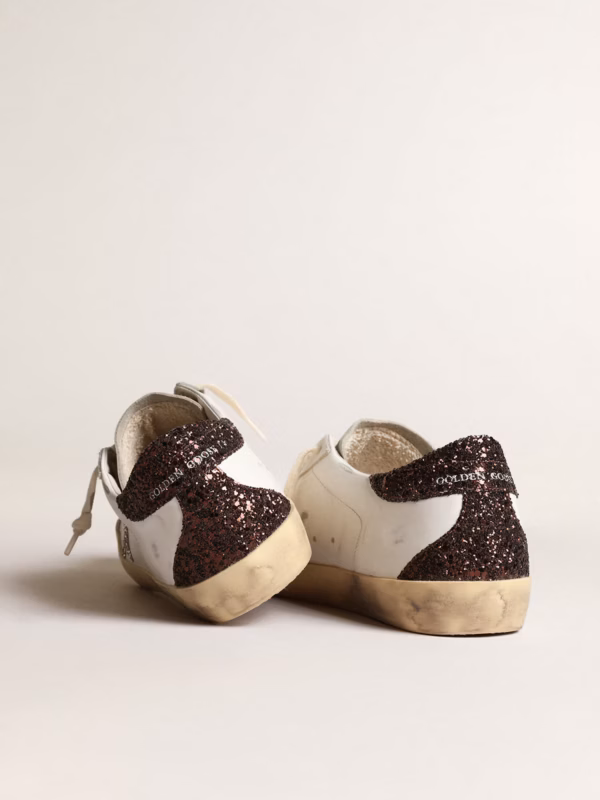 Super-Star avec étoile argentée et contrefort à paillettes marron – Image 5