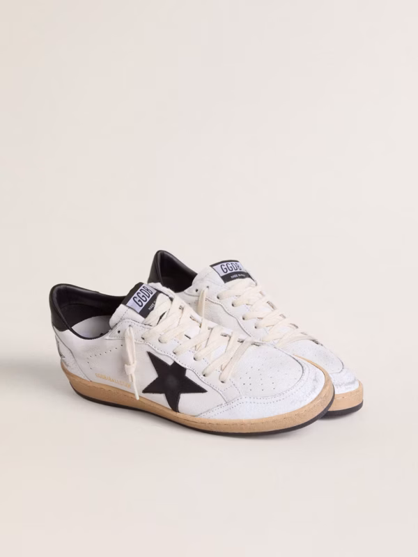 Ball Star femme en nappa avec étoile noir et contrefort noir – Image 2
