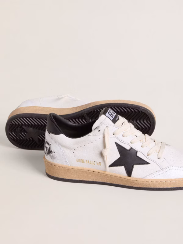 Ball Star femme en nappa avec étoile noir et contrefort noir – Image 3