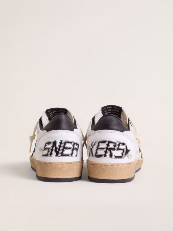Ball Star femme en nappa avec étoile noir et contrefort noir – Image 4