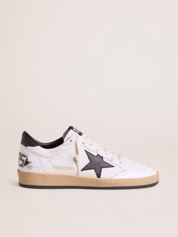 Ball Star femme en nappa avec étoile noir et contrefort noir