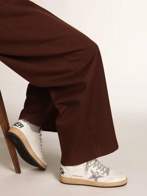 Ball Star femme en nappa avec étoile blanche et contrefort pailleté – Image 3