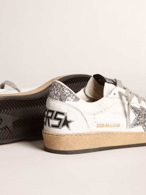 Ball Star femme en nappa avec étoile blanche et contrefort pailleté – Image 4