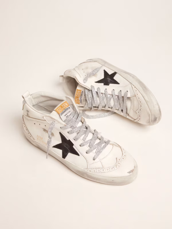 Mid Star femme avec contrefort lamé et lacets pailletés – Image 2