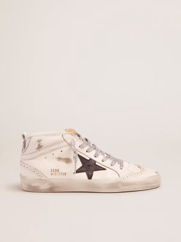 Mid Star femme avec contrefort lamé et lacets pailletés