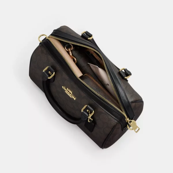 Sac Satchel Rowan en toile signature – Image 3