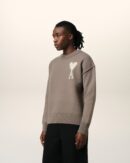 Pull Taupe Ami de Coeur En Laine