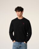 Pull Col Rond Ami de Coeur En Laine