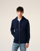 Hoodie Bleu Marine Zippé Ami de Coeur En Coton