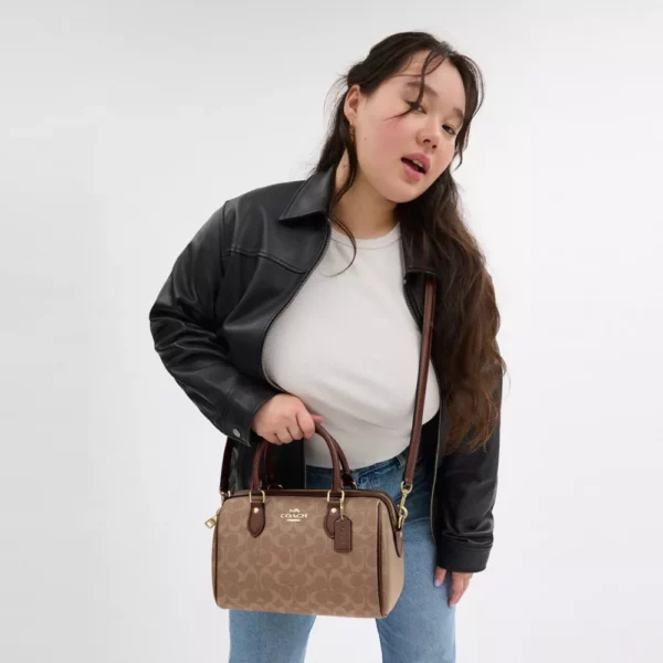 Sac Satchel Rowan en toile signature – Image 5