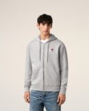 Hoodie Gris Zippé Ami de Coeur En Coton