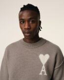 Pull Taupe Ami de Coeur En Laine