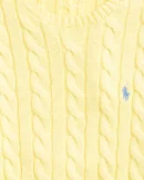 Pull en coton torsadé - Jaune d'automne