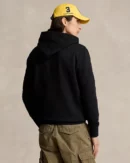 Le sweat à capuche RL en molleton - Noir