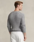 Pull en coton torsadé - Gris faon chiné