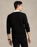 Pull en coton torsadé - Noir