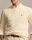 Pull en coton torsadé - Crème Andover