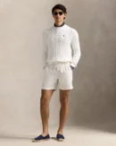 Pull en coton torsadé - Blanc