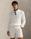 Pull en coton torsadé - Blanc