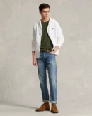 Sweat à capuche en maille double - Blanc