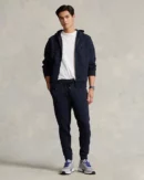 Pantalon de jogging jersey double - Marine Aviateur