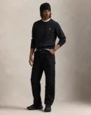 Sweat en maille double - Noir/Crème
