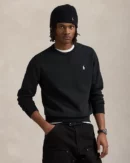 Sweat en maille double - Noir/Crème