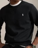 Sweat en maille double - Noir/Crème