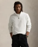 Pull quart de zip en maille double - Soho Chiné