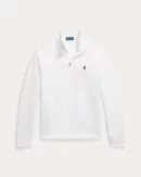Pull quart de zip en maille double -  Blanc