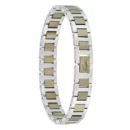 Bracelet Metropole "L" en Acier Bronze & Gris - 2040419, Longueur ajustable de 13 cm à 19 cm  Bronze
