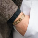 Bracelet Metropole "L" en Acier Doré - 2040120, Longueur ajustable de 13 cm à 19 cm Jaune