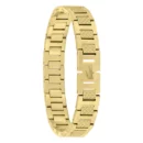Bracelet Metropole "L" en Acier Doré - 2040120, Longueur ajustable de 13 cm à 19 cm Jaune