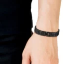 Bracelet Metropole "L" en Acier noir, Longueur ajustable de 13 cm à 19 cm - 2040119 Noir