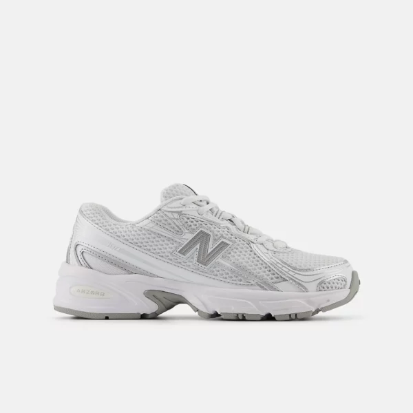 740 chaussures Blanc avec Argent Métallisé – Image 2