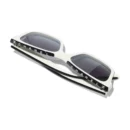 Channel Square Sunglasses - Noir et blanc. Verres : gris, dégradé